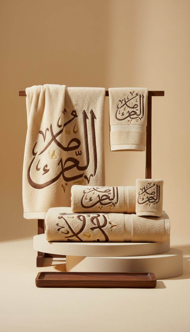 Arabic Calligraphy Towel Set