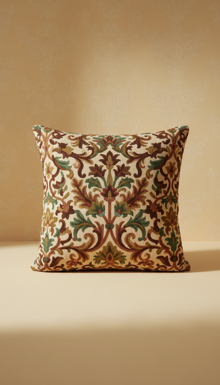 Embroidered Velvet Cushion Cover